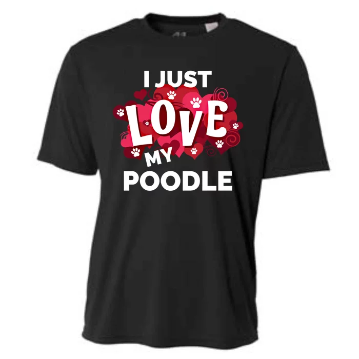 Valentine's Day Poodle Dog Love Gift Meaningful Gift Cooling Performance Crew T-Shirt