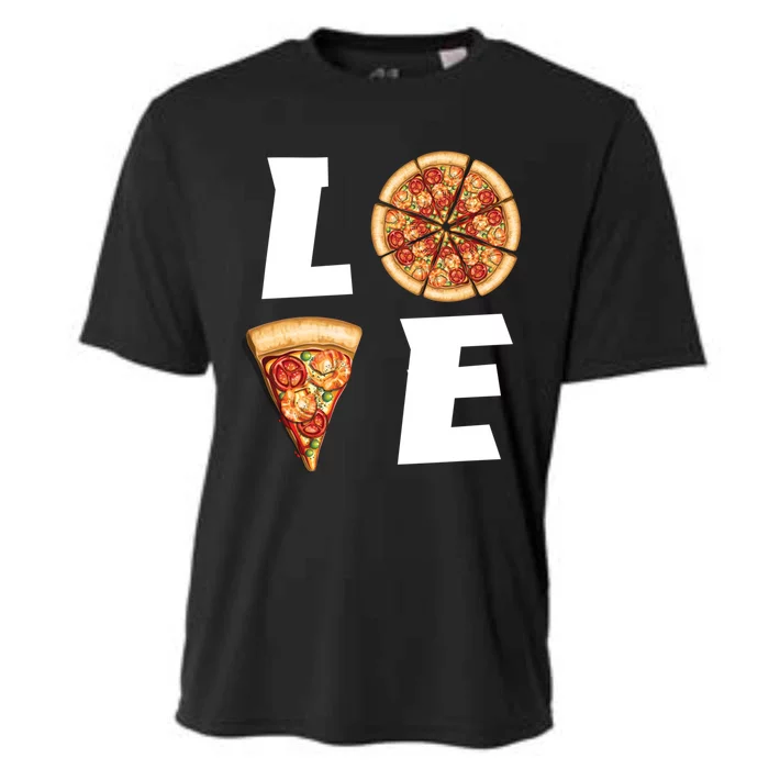 Valentines Day Pizza Lover Gift Pizza Eating Party Pizza Lover Gift Cooling Performance Crew T-Shirt