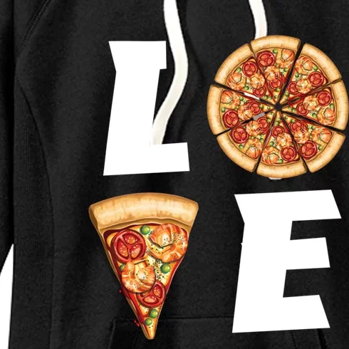 Valentines Day Pizza Lover Gift Pizza Eating Party Pizza Lover Gift Women's Fleece Hoodie