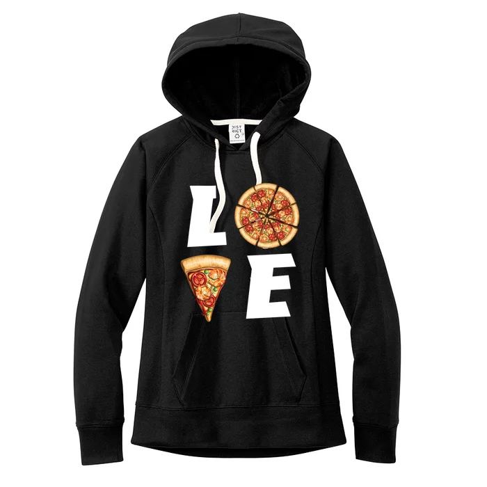 Valentines Day Pizza Lover Gift Pizza Eating Party Pizza Lover Gift Women's Fleece Hoodie