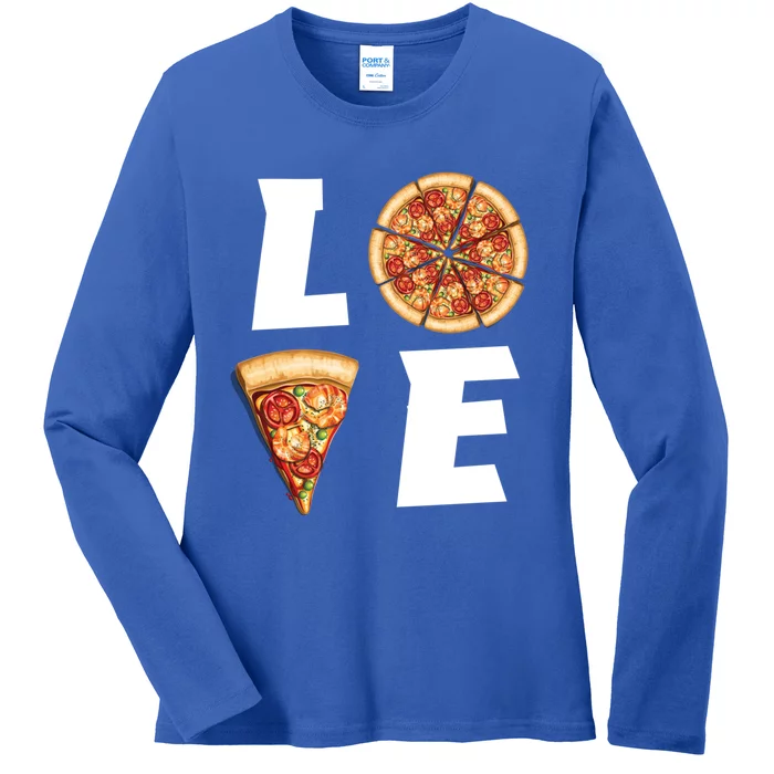 Valentines Day Pizza Lover Gift Pizza Eating Party Pizza Lover Gift Ladies Long Sleeve Shirt