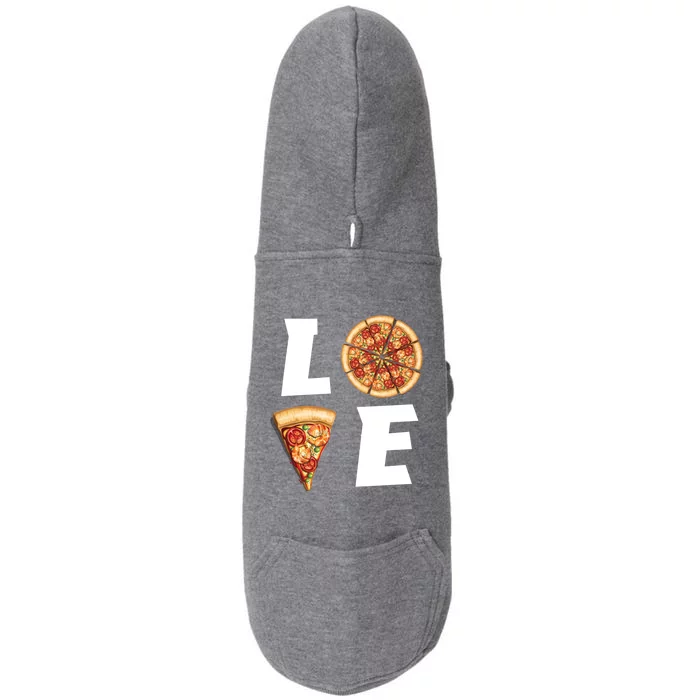 Valentines Day Pizza Lover Gift Pizza Eating Party Pizza Lover Gift Doggie 3-End Fleece Hoodie