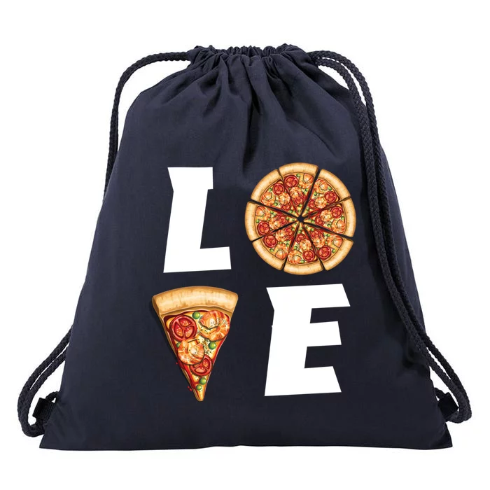 Valentines Day Pizza Lover Gift Pizza Eating Party Pizza Lover Gift Drawstring Bag