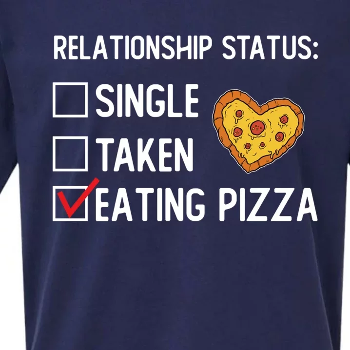 Valentines Day Pizza Party Single Taken Pizza Eating Lover Cute Gift Sueded Cloud Jersey T-Shirt