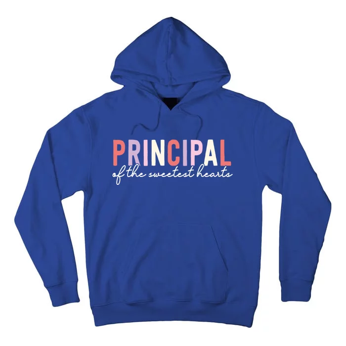 Valentines Day Principal Of The Sweetest Hearts School Gift Tall Hoodie