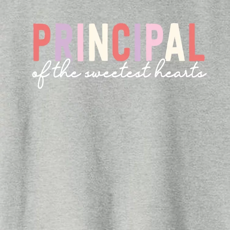 Valentines Day Principal Of The Sweetest Hearts School Funny Gift Women's Crop Top Tee