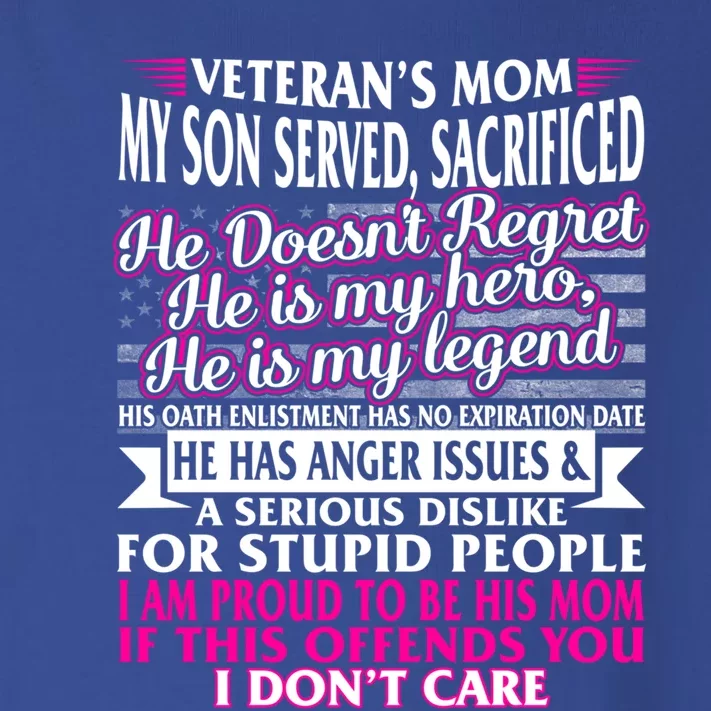 Veterans Day Proud Veteran Mom Son Served Sacrificed Hero Gift Toddler Long Sleeve Shirt