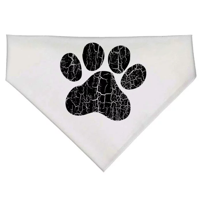 Vintage Dog Paw Funny Gift For Dog Lovers Gift USA-Made Doggie Bandana