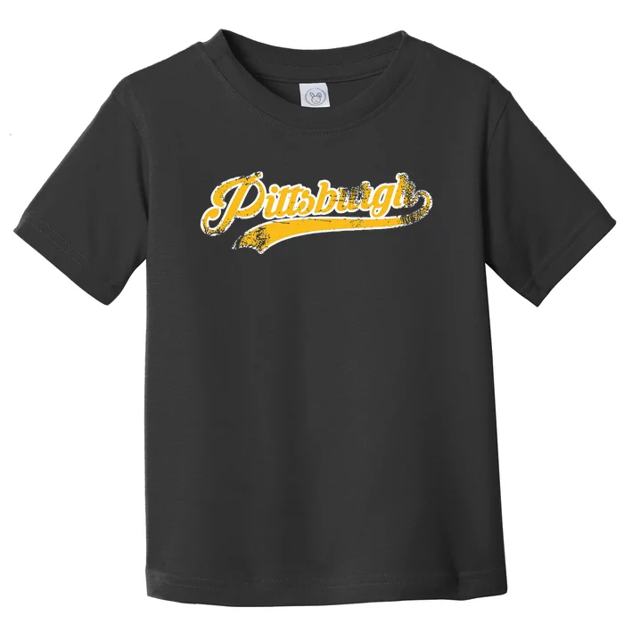 Vintage Distressed Pittsburgh City Toddler T-Shirt