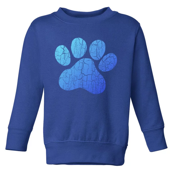 Vintage Dog Paw Funny Gift For Dog Lovers Gift Toddler Sweatshirt