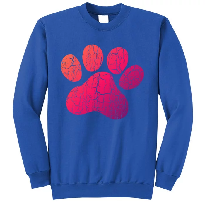 Vintage Dog Paw Funny Gift For Dog Lovers Gift Sweatshirt