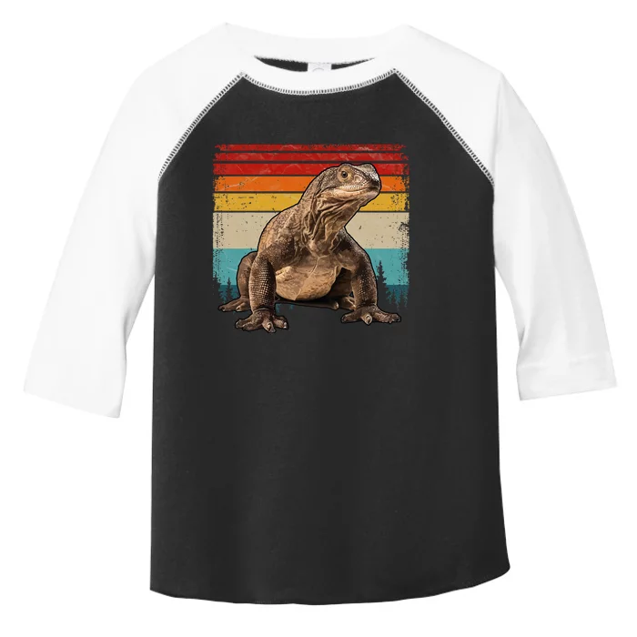 Vintage Distressed Retro Style Cool Komodo Dragon Toddler Fine Jersey T-Shirt