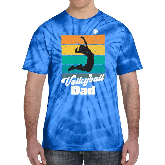 Volleyball Dad Retro Vintage Volleyball Cool Gift Tie-Dye T-Shirt