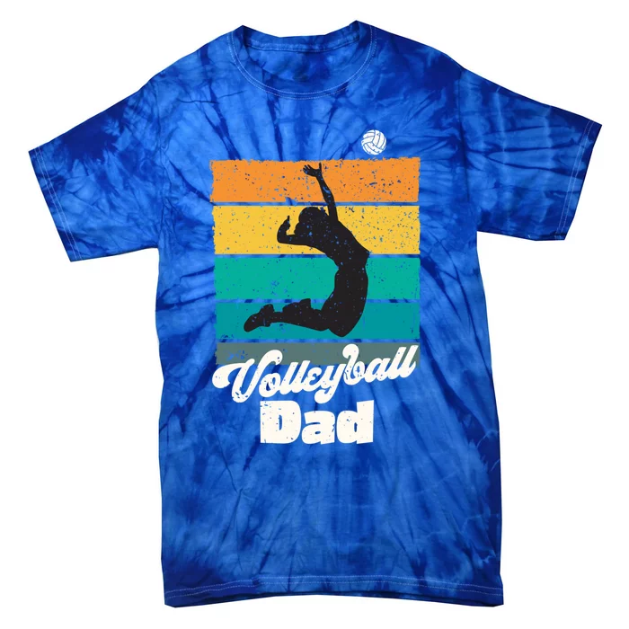 Volleyball Dad Retro Vintage Volleyball Cool Gift Tie-Dye T-Shirt