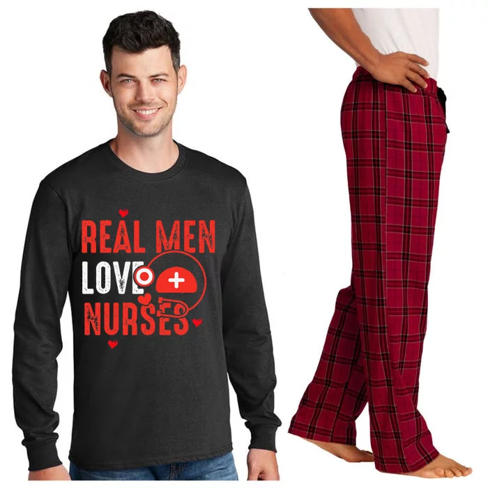 Valentines Day Real Love Nurses Long Sleeve Pajama Set