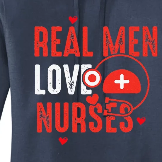 Valentines Day Real Love Nurses Women's Pullover Hoodie