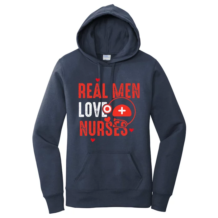 Valentines Day Real Love Nurses Women's Pullover Hoodie