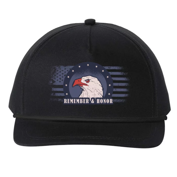 Veterans Day Remember And Honor Gift Snapback Five-Panel Rope Hat