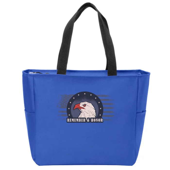 Veterans Day Remember And Honor Gift Zip Tote Bag