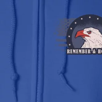 Veterans Day Remember And Honor Gift Full Zip Hoodie