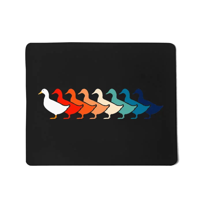 Vintage Ducky Retro Duck Pun 70s 80s Mousepad