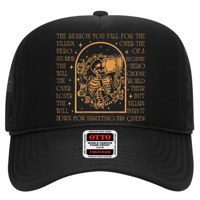 Villain Dark Romance Book Bookish High Crown Mesh Trucker Hat