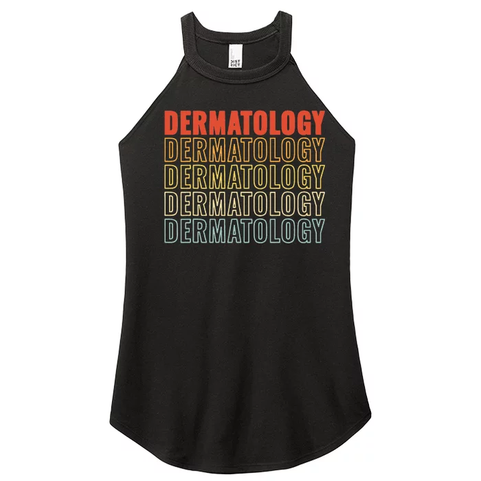 Vintage Dermatology Retro Women Derm Skincare Cute For Women’s Perfect Tri Rocker Tank