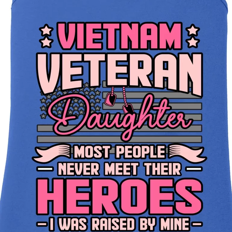 Veteran Daughter Raised By Hero Memorial Day Graphic Gift Ladies Essential Tank