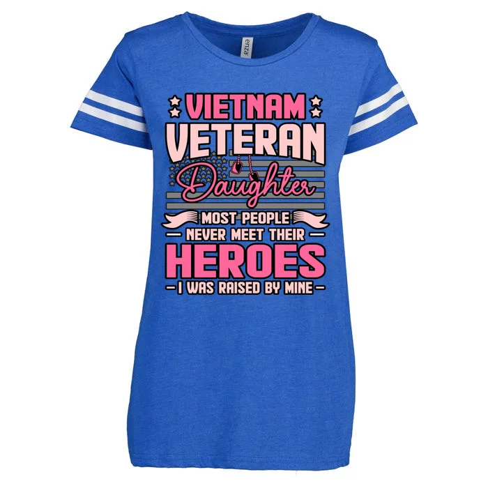 Veteran Daughter Raised By Hero Memorial Day Graphic Gift Enza Ladies Jersey Football T-Shirt