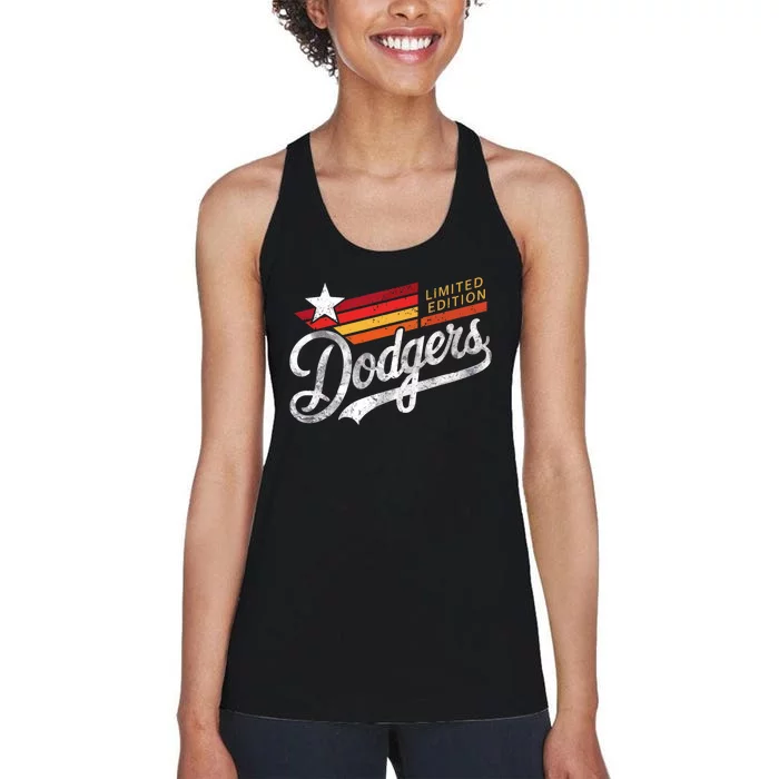 Vintage Dodgers Retro Women's Racerback Tank