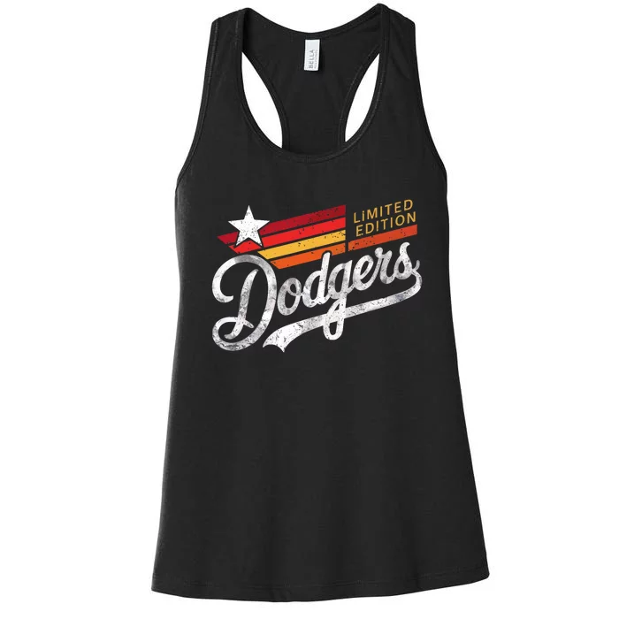 Vintage Dodgers Retro Women's Racerback Tank