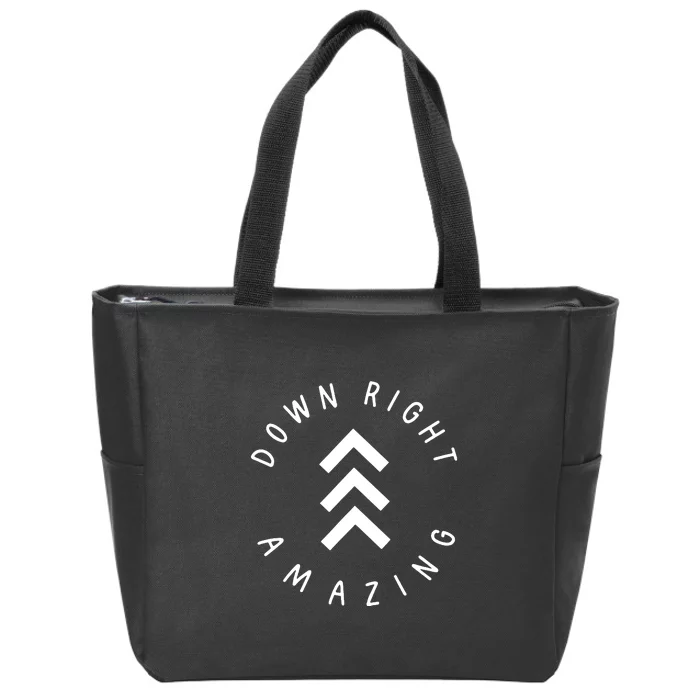 V3 Down Right Amazing Down Syndrome Day Awareness Gift Zip Tote Bag