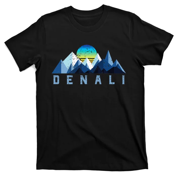 Vintage Denali Retro National Park Geometric T-Shirt