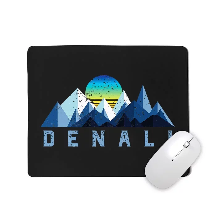 Vintage Denali Retro National Park Geometric Mousepad