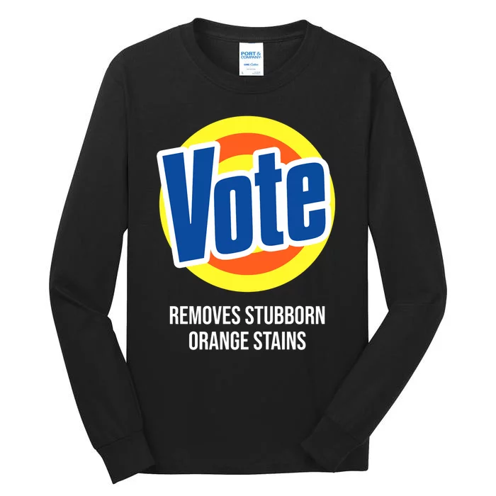 Vote Detergent Removes Stubborn Orange Stains Tall Long Sleeve T-Shirt