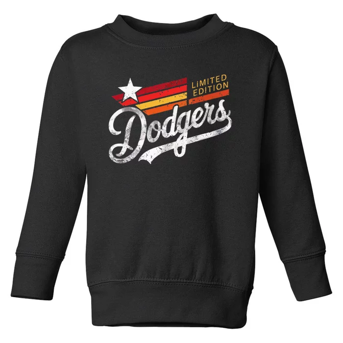 Vintage Dodgers Retro Toddler Sweatshirt