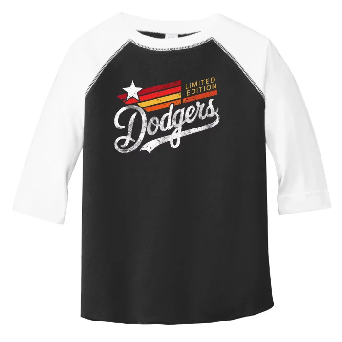 Vintage Dodgers Retro Toddler Fine Jersey T-Shirt