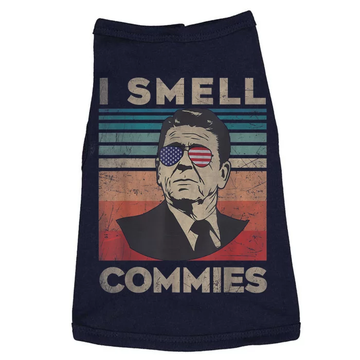 Vintage Distressed, Retro Reagan President I Smell Commies Doggie Tank