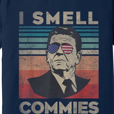 Vintage Distressed, Retro Reagan President I Smell Commies Premium T-Shirt