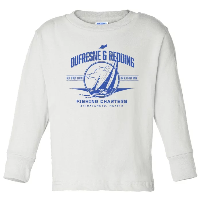 Vintage Dufresne & Redding Fishing Charters Toddler Long Sleeve Shirt