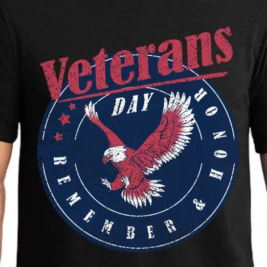 Veterans Day Remember And Honor Veterans Us Eagle Gift Pajama Set