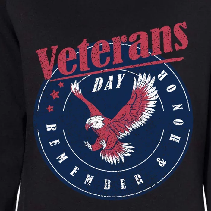 Veterans Day Remember And Honor Veterans Us Eagle Gift Womens California Wash Sweatshirt