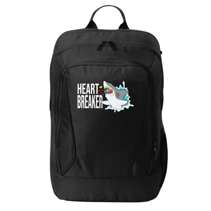 Valentines Day Shark Heart Breaker Funny Gift City Backpack