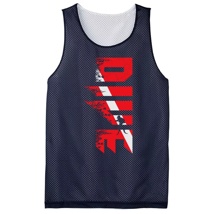 Vintage Distressed Scuba Diving Mesh Reversible Basketball Jersey Tank