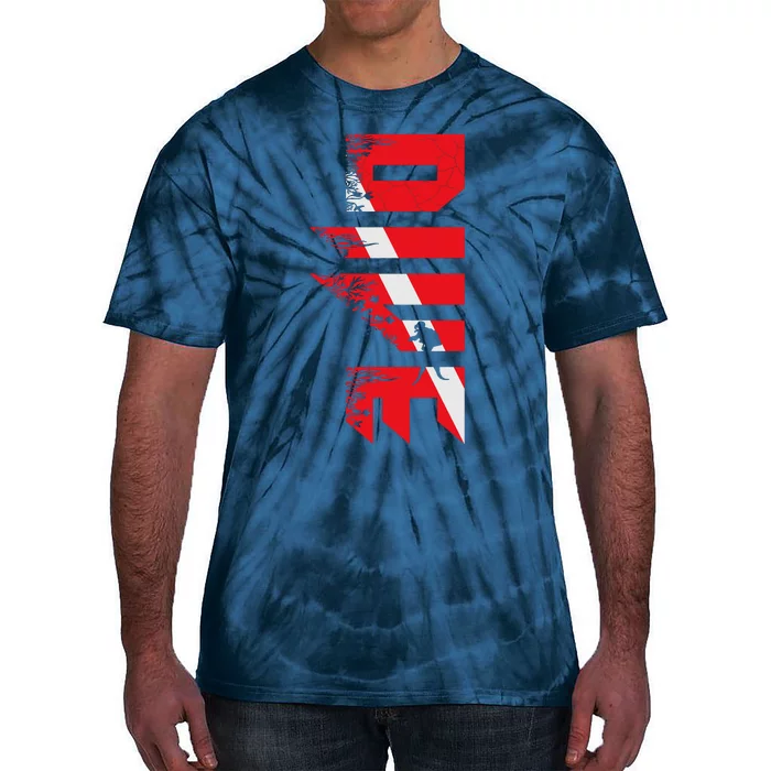 Vintage Distressed Scuba Diving Tie-Dye T-Shirt