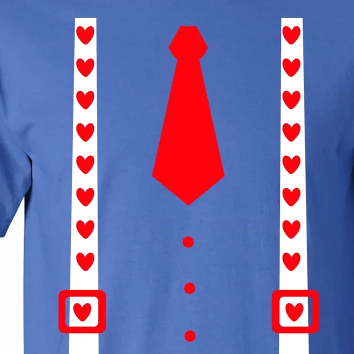 Valentines Day Suspenders Gift Tall T-Shirt