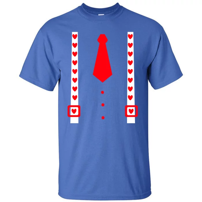 Valentines Day Suspenders Gift Tall T-Shirt