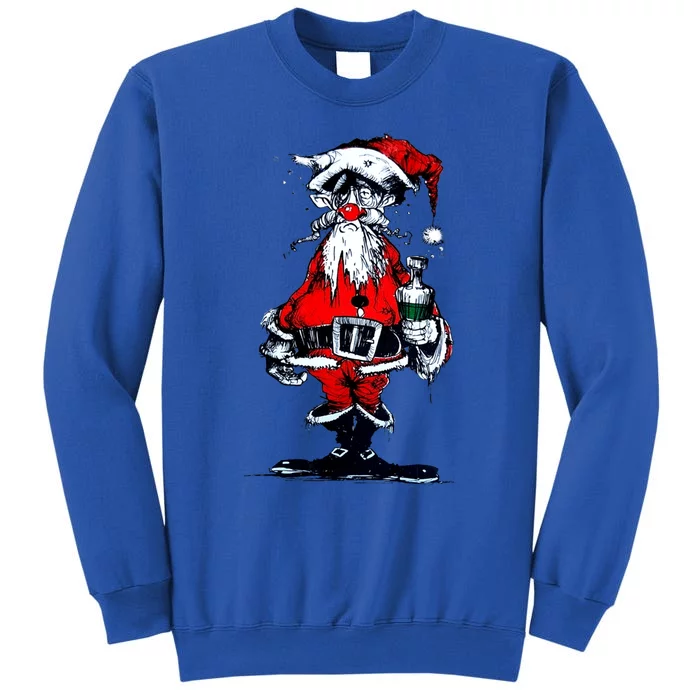 Vintage Drunken Santa Claus Tall Sweatshirt