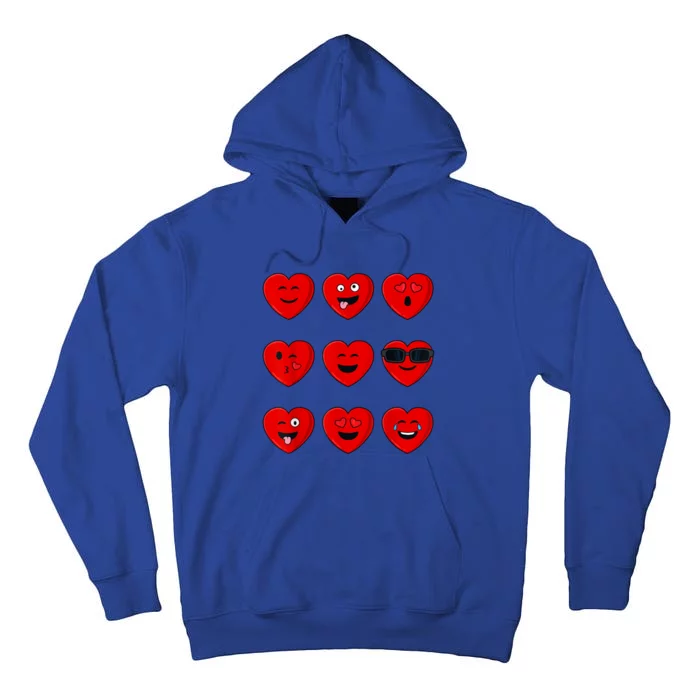 Valentines Day Silly Faces Hearts Funny Tall Hoodie