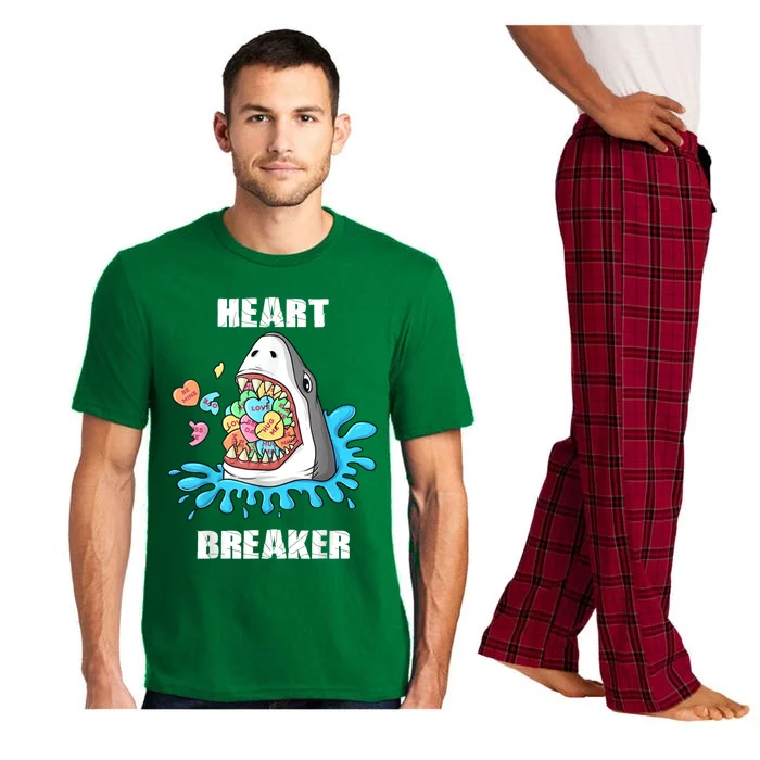 Valentines Day Shark Heart Breaker Funny Pajama Set